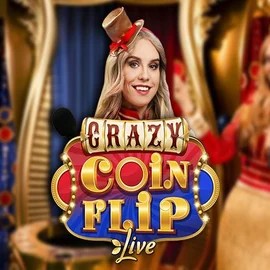 Crazy Coin Flip slot logo by Evolution at Bizzo Casino