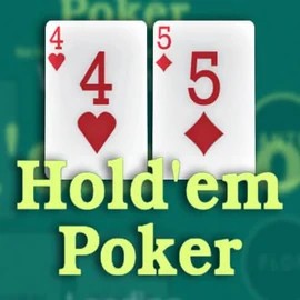 Hold em Poker slot logo by OneTouch Games at Bizzo Casino