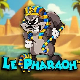 Le Pharaoh slot logo by Hacksaw Gaming at Bizzo Casino