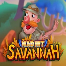 Mad Hit Savannah online game logo by RubyPlay on bizzokaszino.net