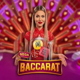 Mega Baccarat casino game by Pragmatic Play – featured logo at Bizzo Casino