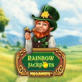 Rainbow Jackpots Megaways logo – Jackpots by Red Tiger Gaming at Bizzo Casino